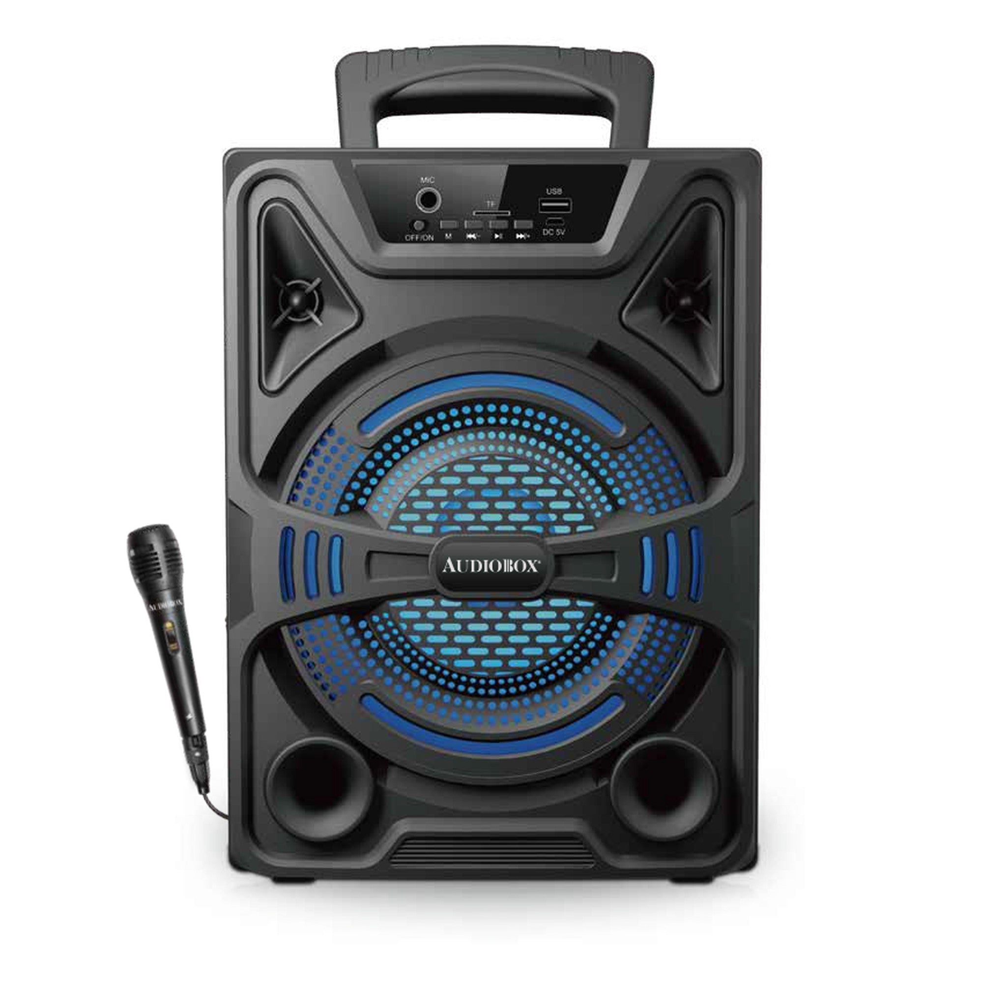 ABX-808R Single 8" PA Speaker with Microphone and Dynamic Lighting - Portable Sound Powerhouse - Top ElectrosSpeakersABX-808R810059430600