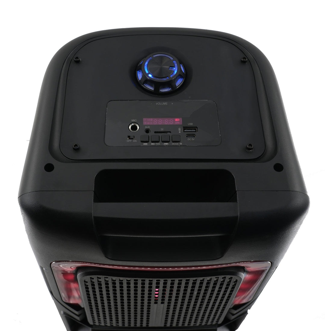 AudioBox ABX - 2085R Rechargeable Bluetooth Party Speaker with Mic, Dual 8" Woofers, WaveSync, USB/TF/FM/AUX, Type - C Charging, Portable for Indoor & Outdoor Use - Top ElectrosParty SpeakersABX - 2085R810059432758