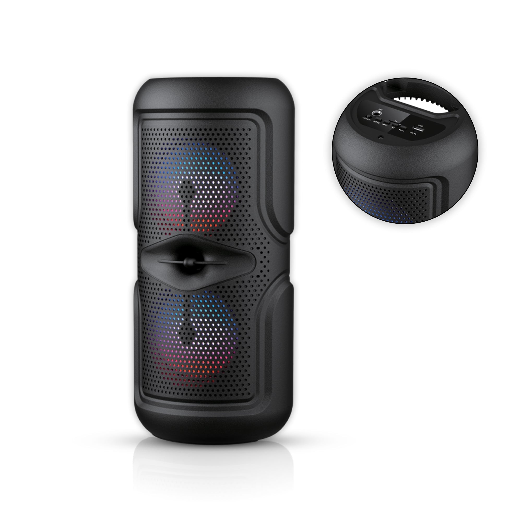 Audiobox ABX-240R Dual 4” Portable Bluetooth Speaker With Lights - Top ElectrosSpeakersABX-240R810059431751