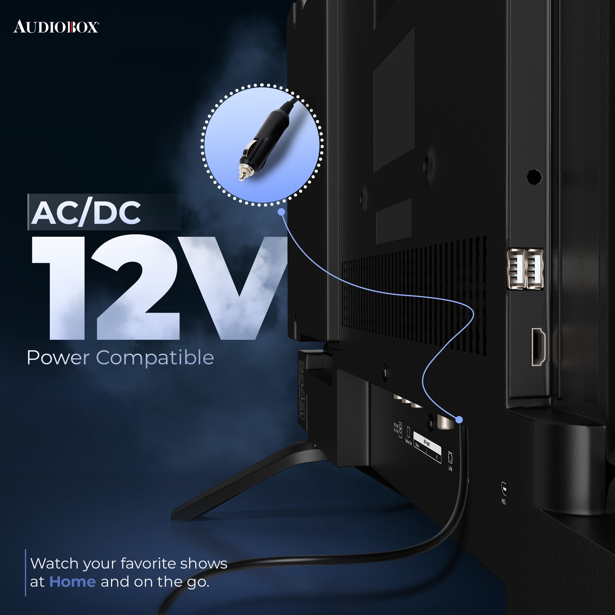 Audiobox Smart TV with Built - In DVD Player, Bluetooth Remote Control, HD LED, 12V AC/DC Compatible - Perfect for RVs, Movies, Gaming, Travel & Home Entertainment, Includes HDMI & USB Ports - Top ElectrosTVTV - 320SD810059432215