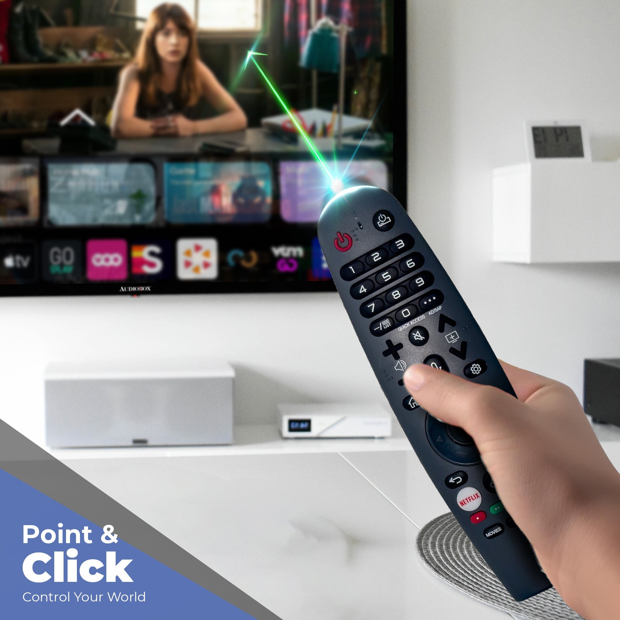 Audiobox Smart TV with Built - In DVD Player, Bluetooth Remote Control, HD LED, 12V Compatible - Perfect for RVs, Movies, Gaming, Travel & Home Entertainment, Includes HDMI & USB Ports - Top ElectrosTVTV - 240SD810059432208