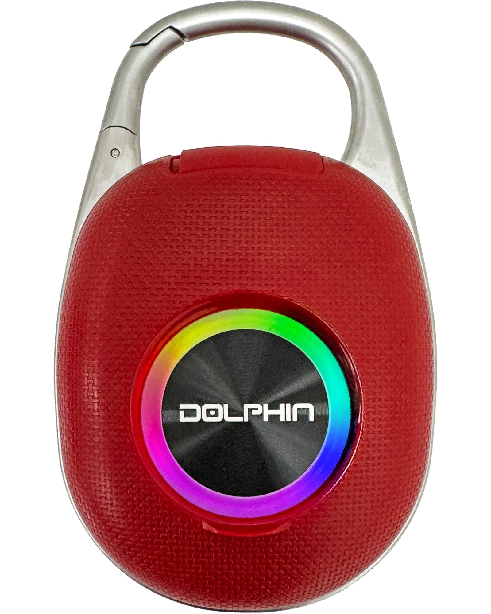 Dolphin CLP - 500 Waterproof Clip Speaker – Bluetooth 5.4, IPX5, 6 - Hour Playtime, Portable & Lightweight for Travel, Hiking, and Outdoors - Top ElectrosSpeakersCLP - 500 RED