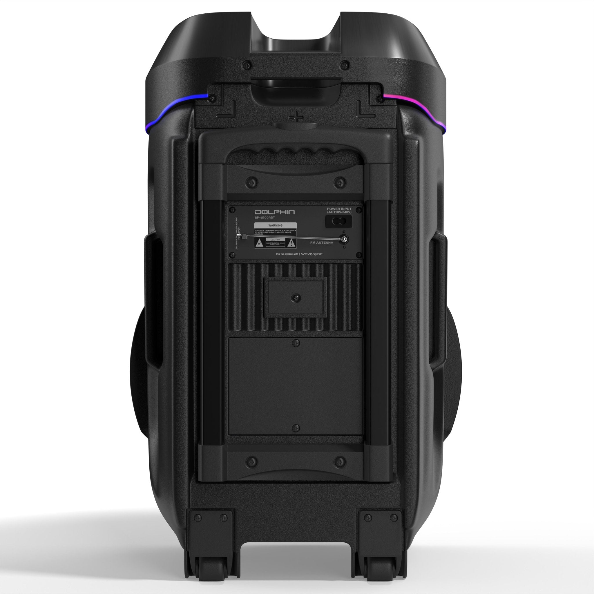 Dolphin SP - 1800RBT 100W 18” Portable Bluetooth Speaker with LED Lights and X - BASS - Top ElectrosSpeakersSP - 1800RBT810059432444