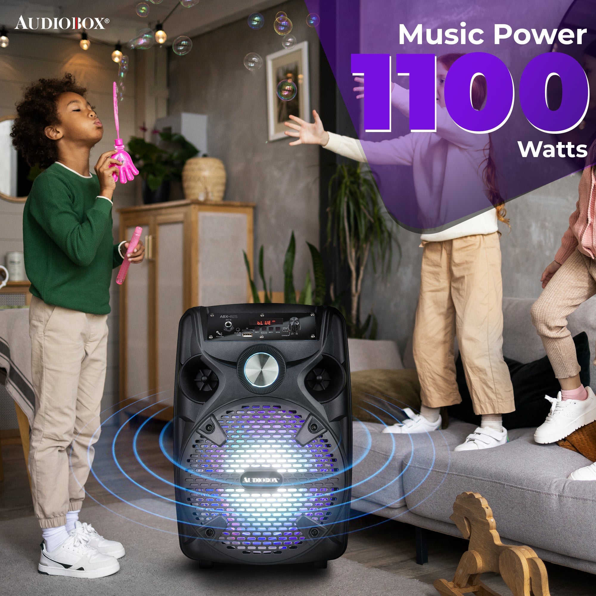 Portable 8" PA Party Speaker with Stand and Wired Microphone - Perfect for Karaoke & Public Address - Top ElectrosSpeakersABX - 82S810059430143