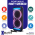Powerful Dual 15” Bluetooth Party Speaker – 100W RMS, Deep Bass, DJ Ready, LED Lights, Wireless Mic, WaveSync, Trolley Style - Top ElectrosSP - 5500RBT