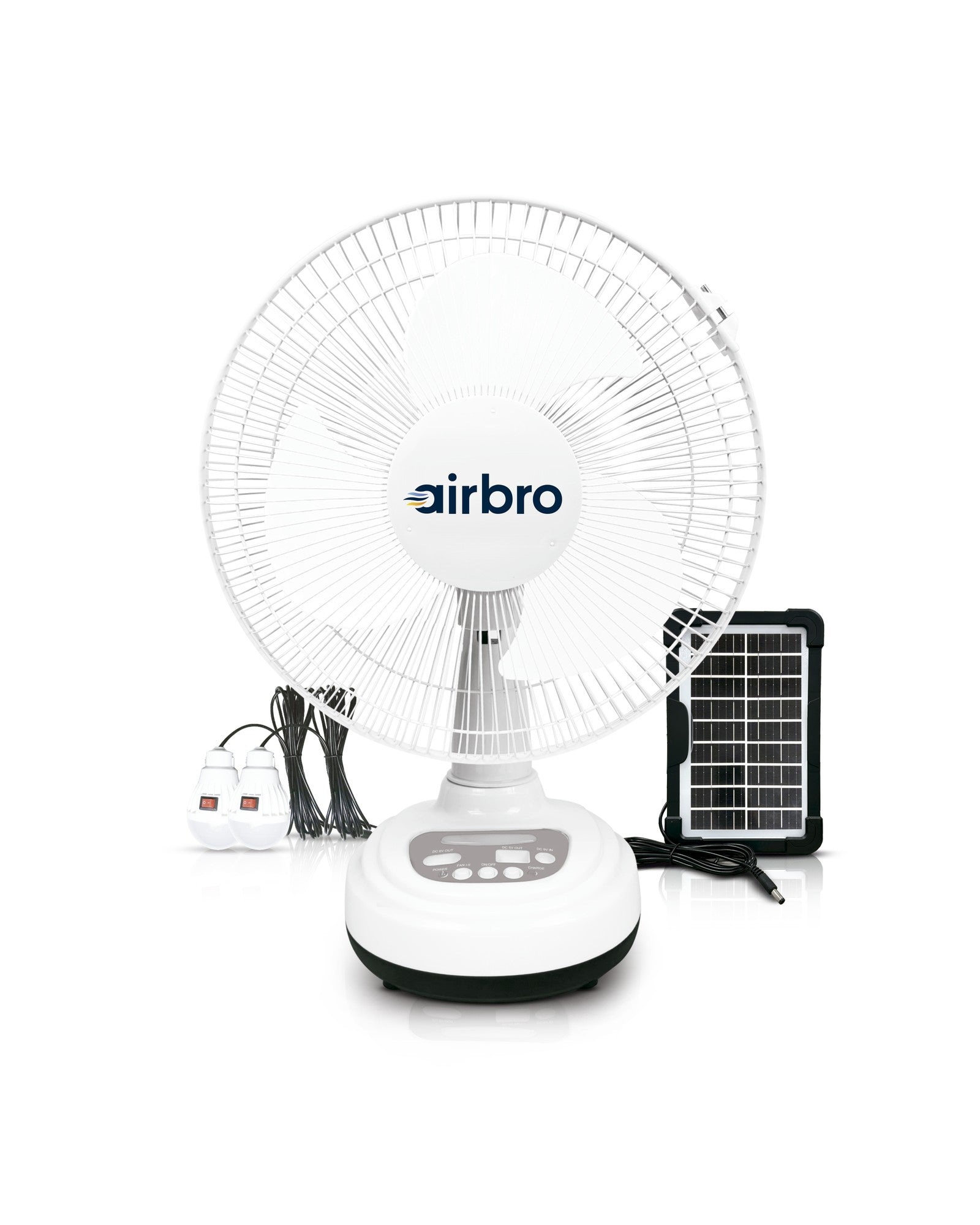 Rechargeable 12β Fan β Solar Charging + Night Light - Top ElectrosFan
