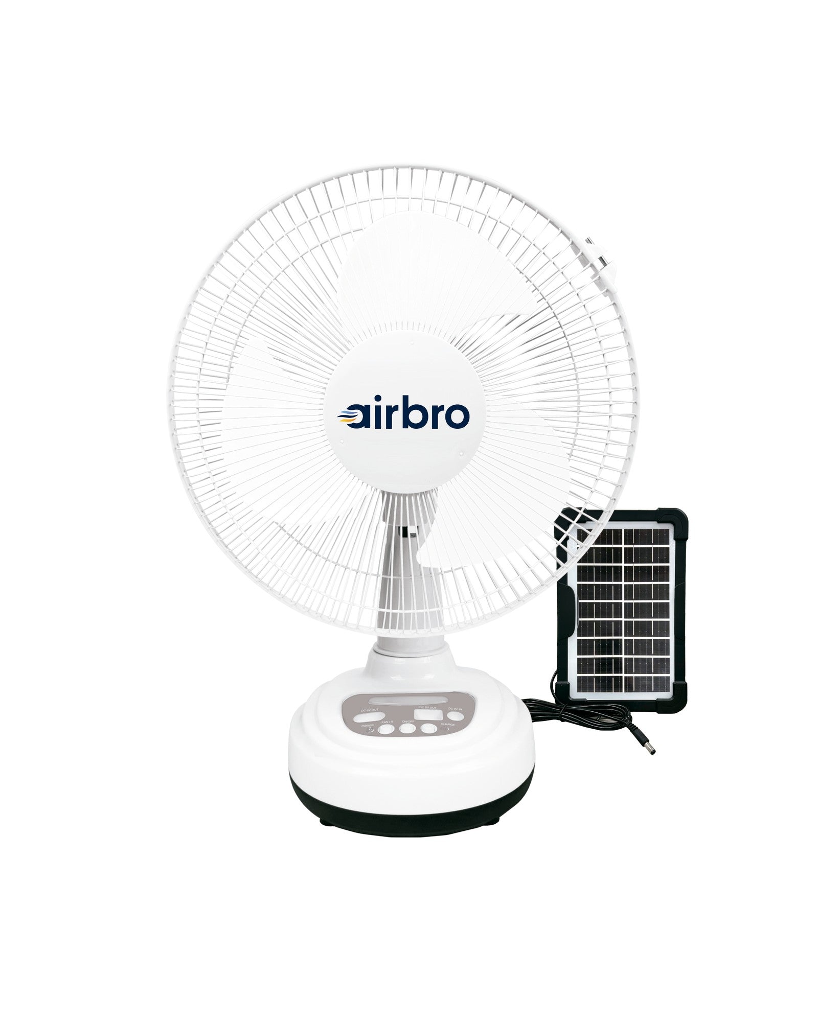 Rechargeable 12β Fan β Solar Charging + Night Light - Top ElectrosFan