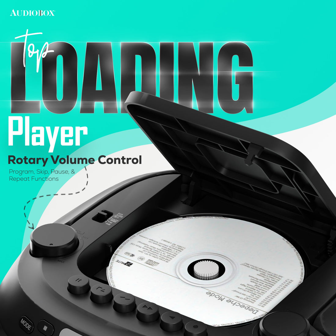 Retro CD & Cassette Player with Bluetooth 5.3 – Portable Boombox with Radio, USB, AUX & Battery Power - Top ElectrosCD PlayerCDX - 500BT