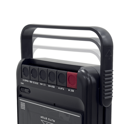 Solar Cassette Player with Bluetooth, FM/AM/SW Radio, USB/TF Recording – Retro Boombox with Rechargeable Battery - Top ElectrosRecord PlayersRXC - 100RBT