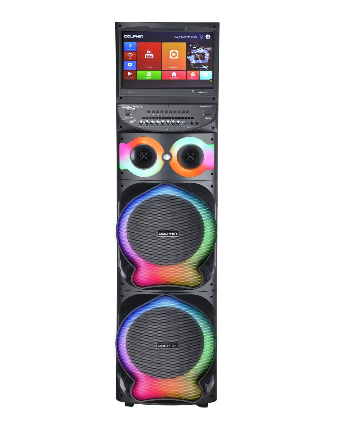 XL-2120 Dual 12" Rechargeable Karaoke Speaker with 15.4" Android Tablet & LED Lights - Top ElectrosKaraoke SystemXL-2120810059431621