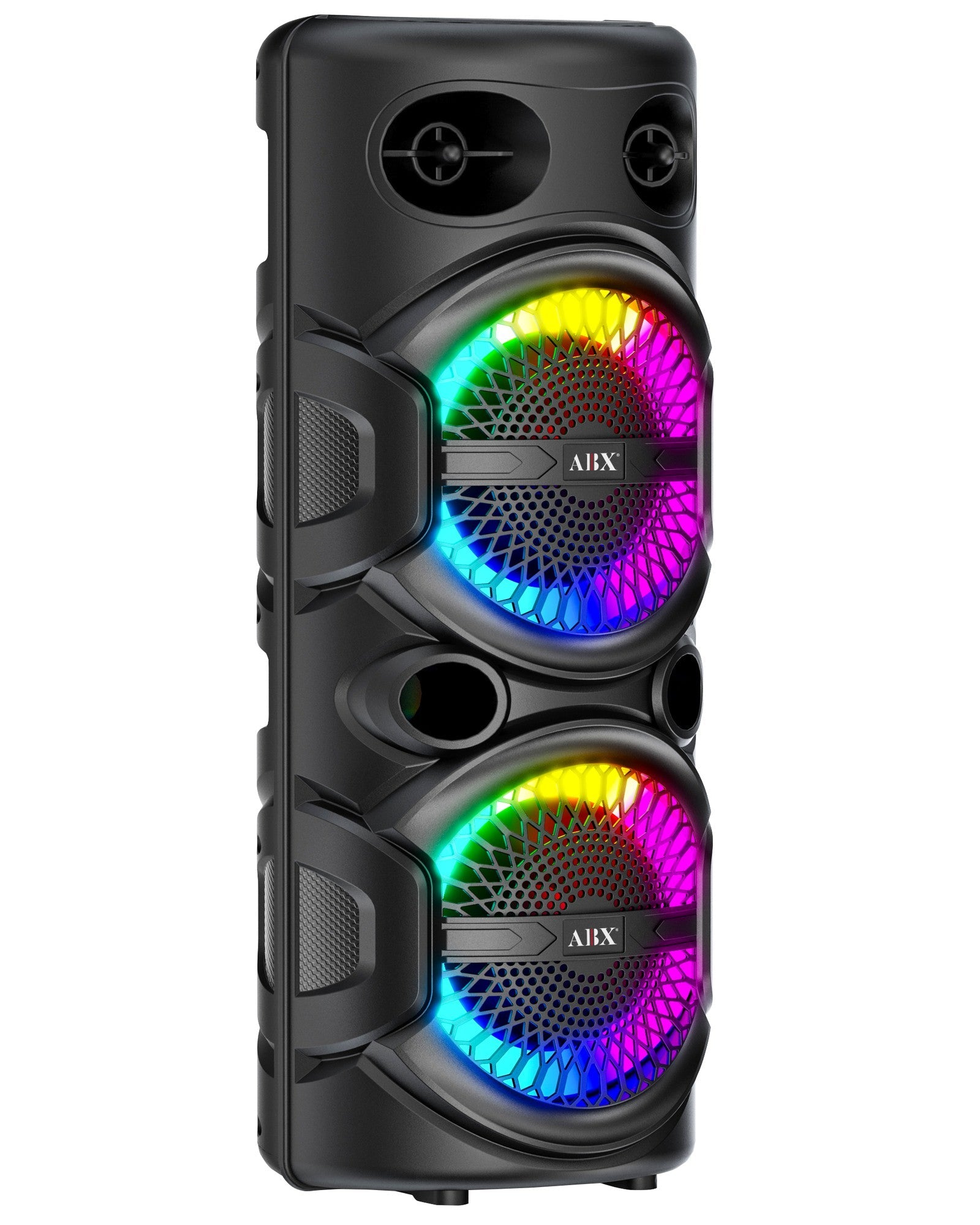 Audiobox Dual 8" Karaoke Party Speaker with Microphone & Ring Lights - Bluetooth, USB, TF, FM, AUX - Top ElectrosKaraoke SpeakerABX-286R810059432017