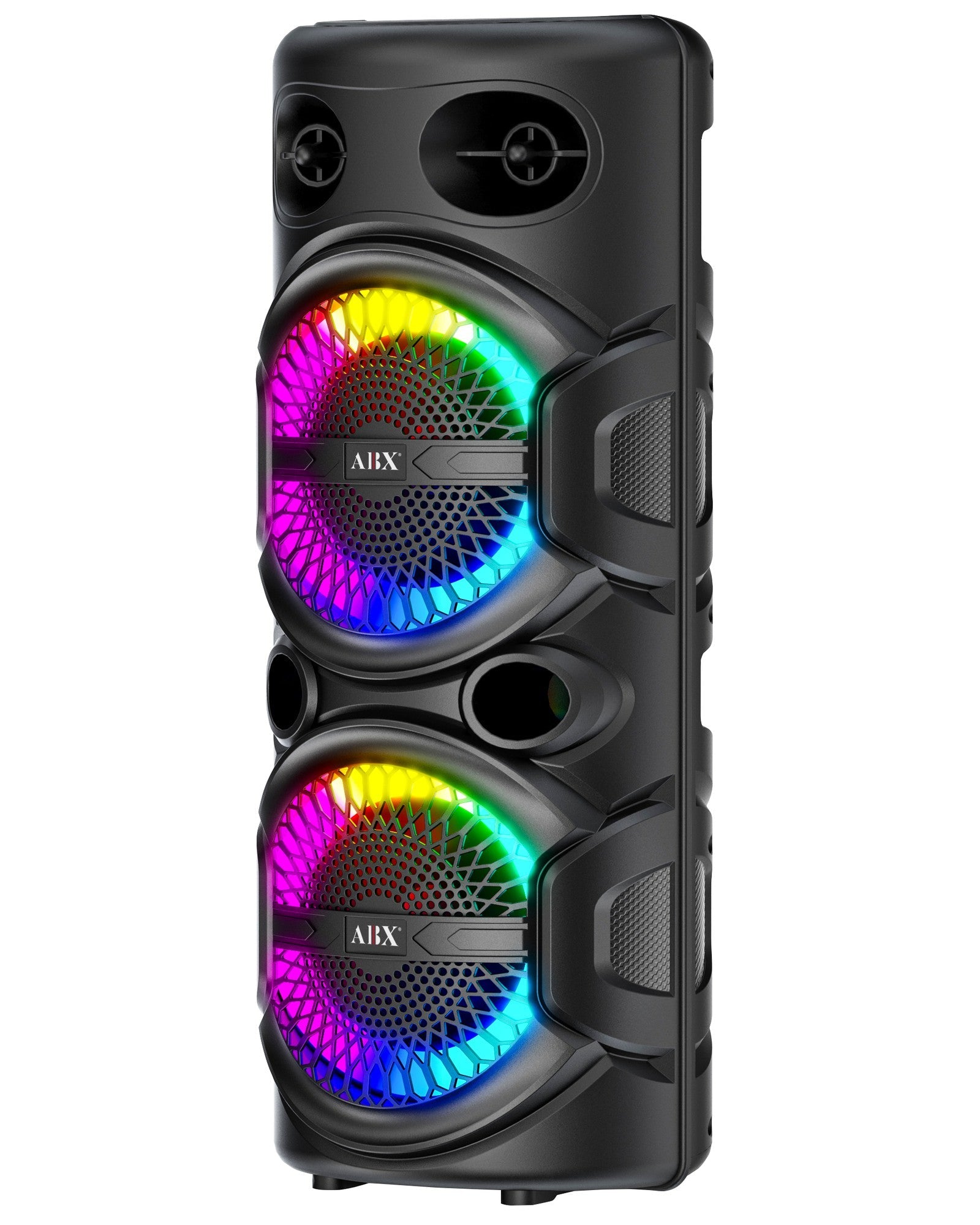 Audiobox Dual 8" Karaoke Party Speaker with Microphone & Ring Lights - Bluetooth, USB, TF, FM, AUX - Top ElectrosKaraoke SpeakerABX-286R810059432017