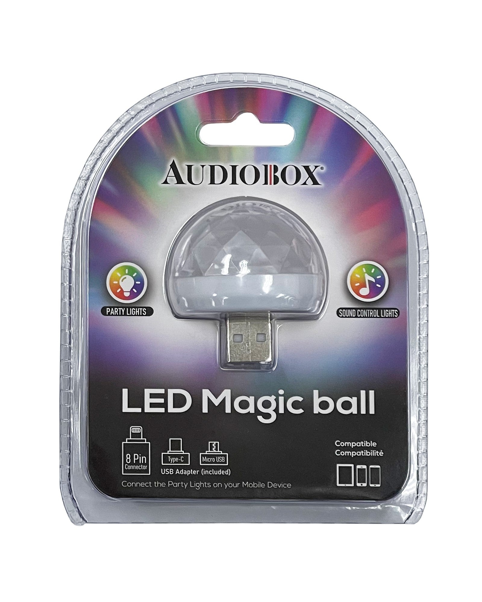 Audiobox PLX-10 LED USB Light Magic Ball for Small Disco Party - Top ElectrosMagic BallPLX-10 RED810059430891