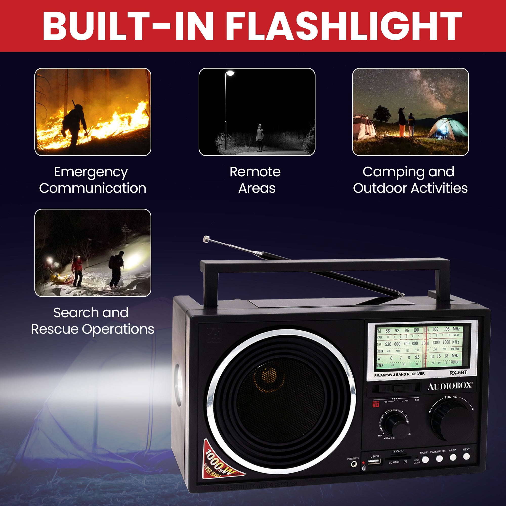 Audiobox RX-5BT 3-Band with MP3 Player - Top ElectrosRX-5BT850006218851