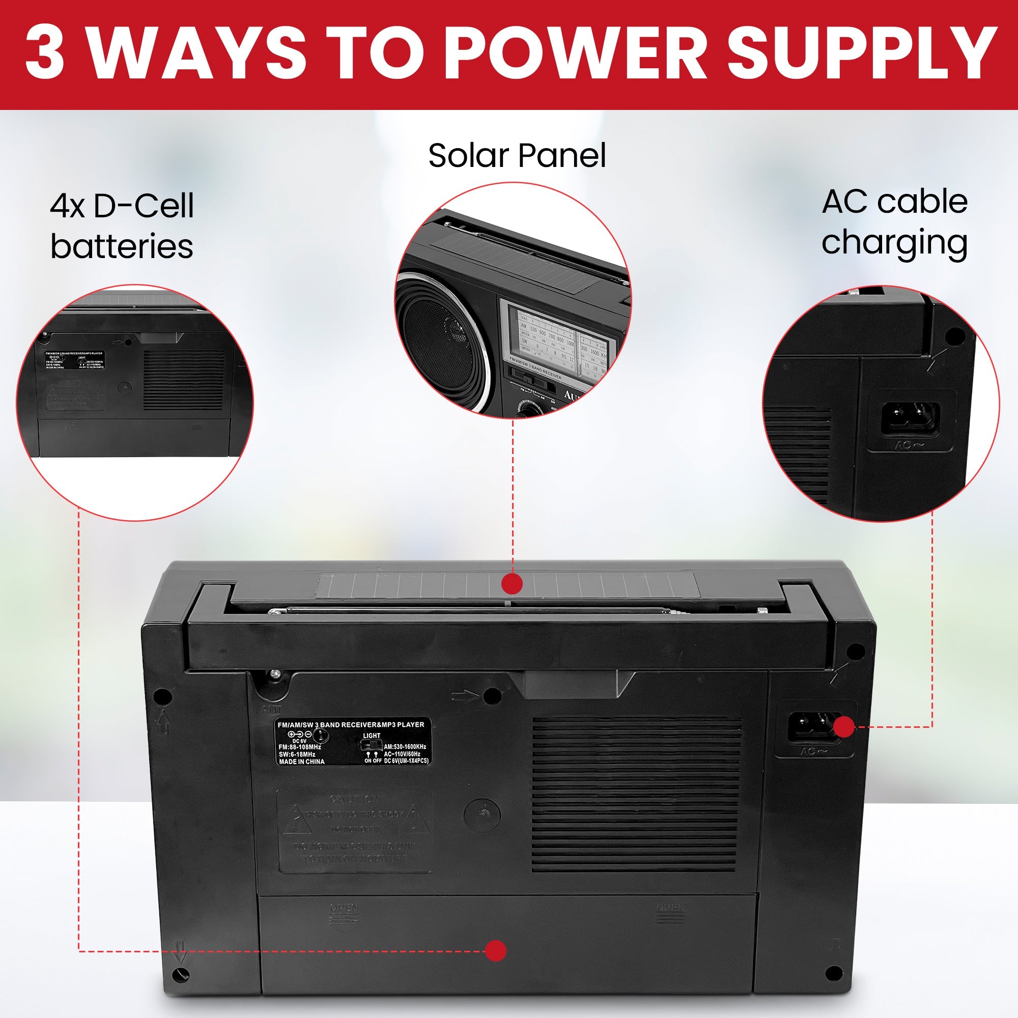 Audiobox RX-5BT 3-Band with MP3 Player - Top ElectrosRX-5BT850006218851