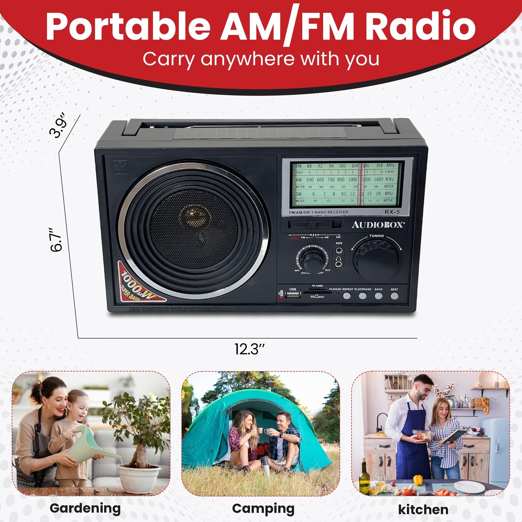 Audiobox RX-5BT 3-Band with MP3 Player - Top ElectrosRX-5BT850006218851