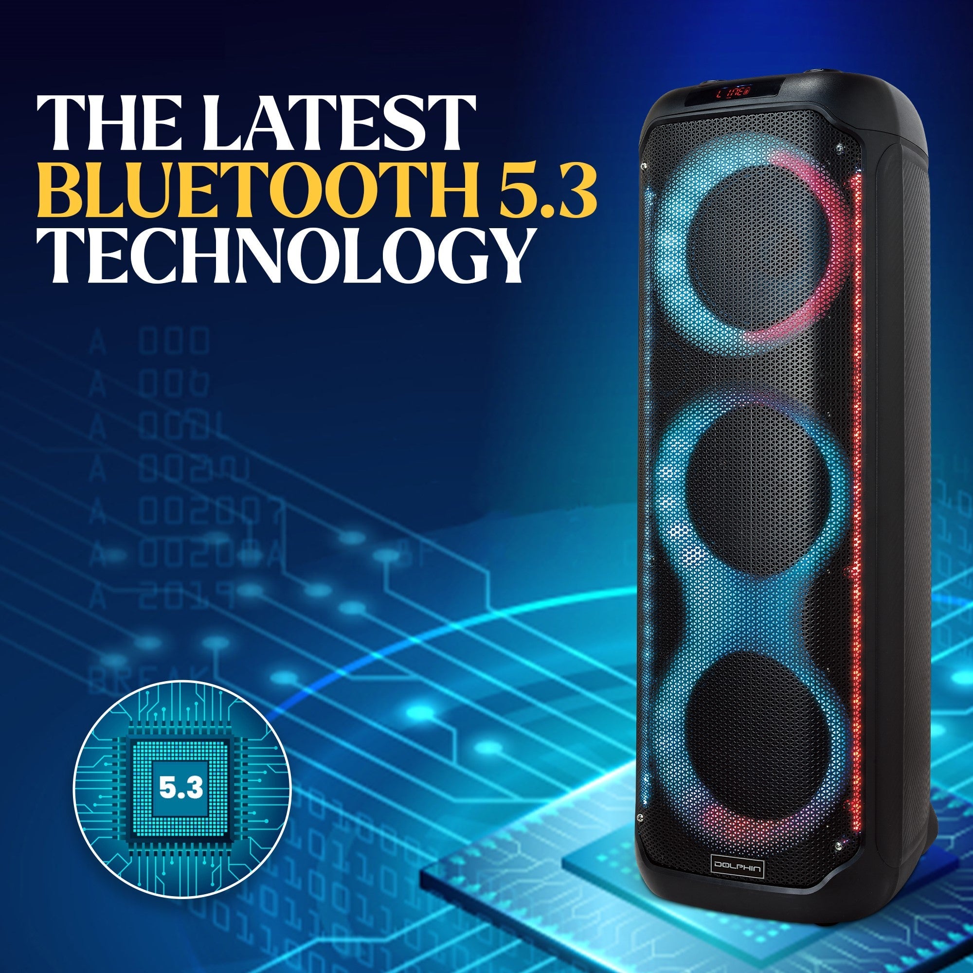 Dolphin KP-380 Triple 8” Portable Karaoke Speaker - Top ElectrosSpeakersKP-380810059431355