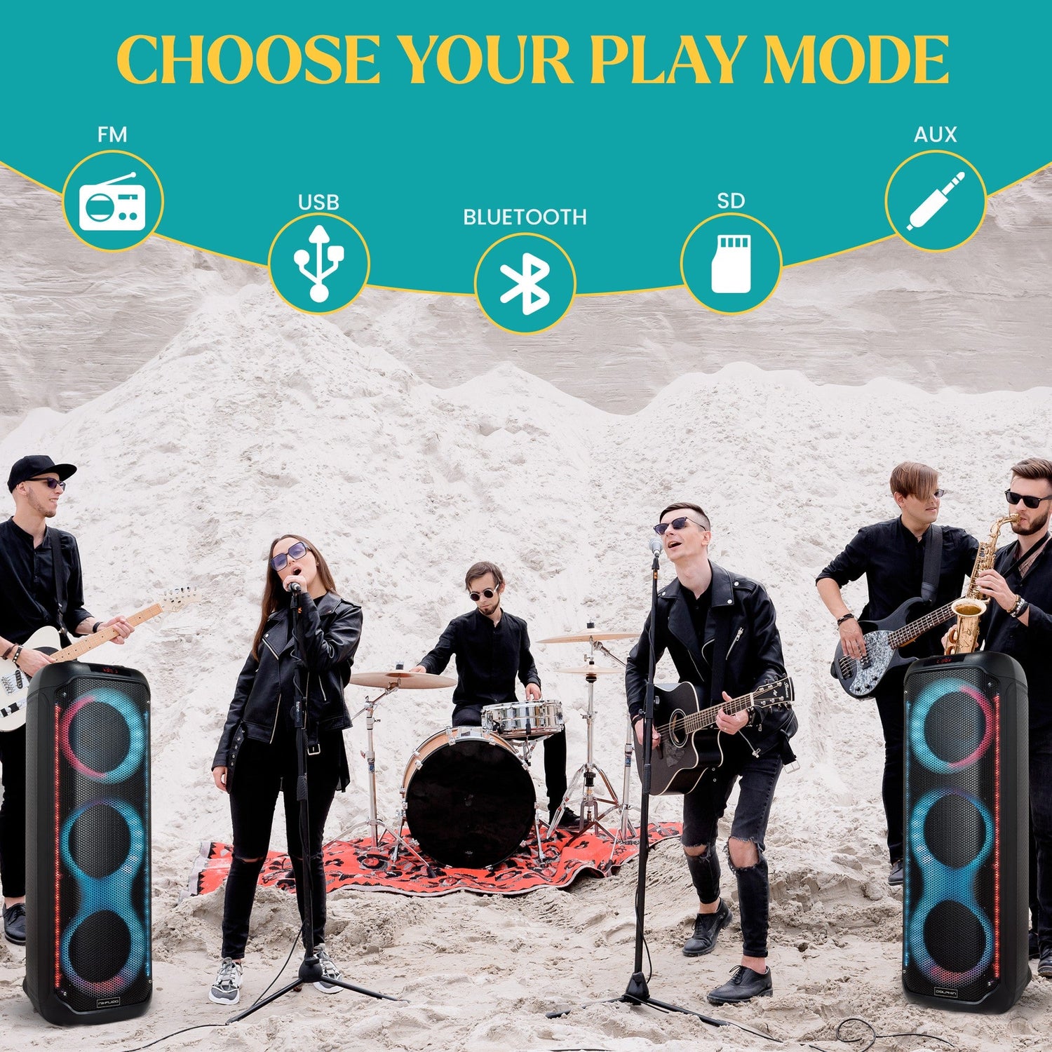 Dolphin KP-380 Triple 8” Portable Karaoke Speaker - Top ElectrosSpeakersKP-380810059431355