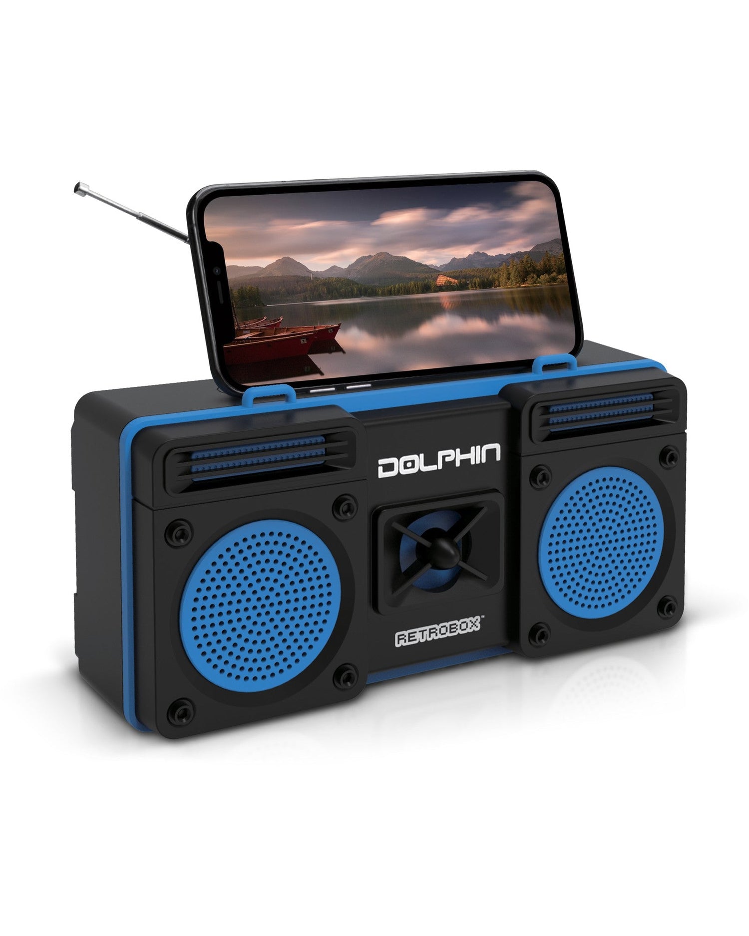 Dolphin RTX-20 Retrobox™ Portable Bluetooth Radio Choose from Colors - Top ElectrosRadioRTX-20 BLUE810059430914