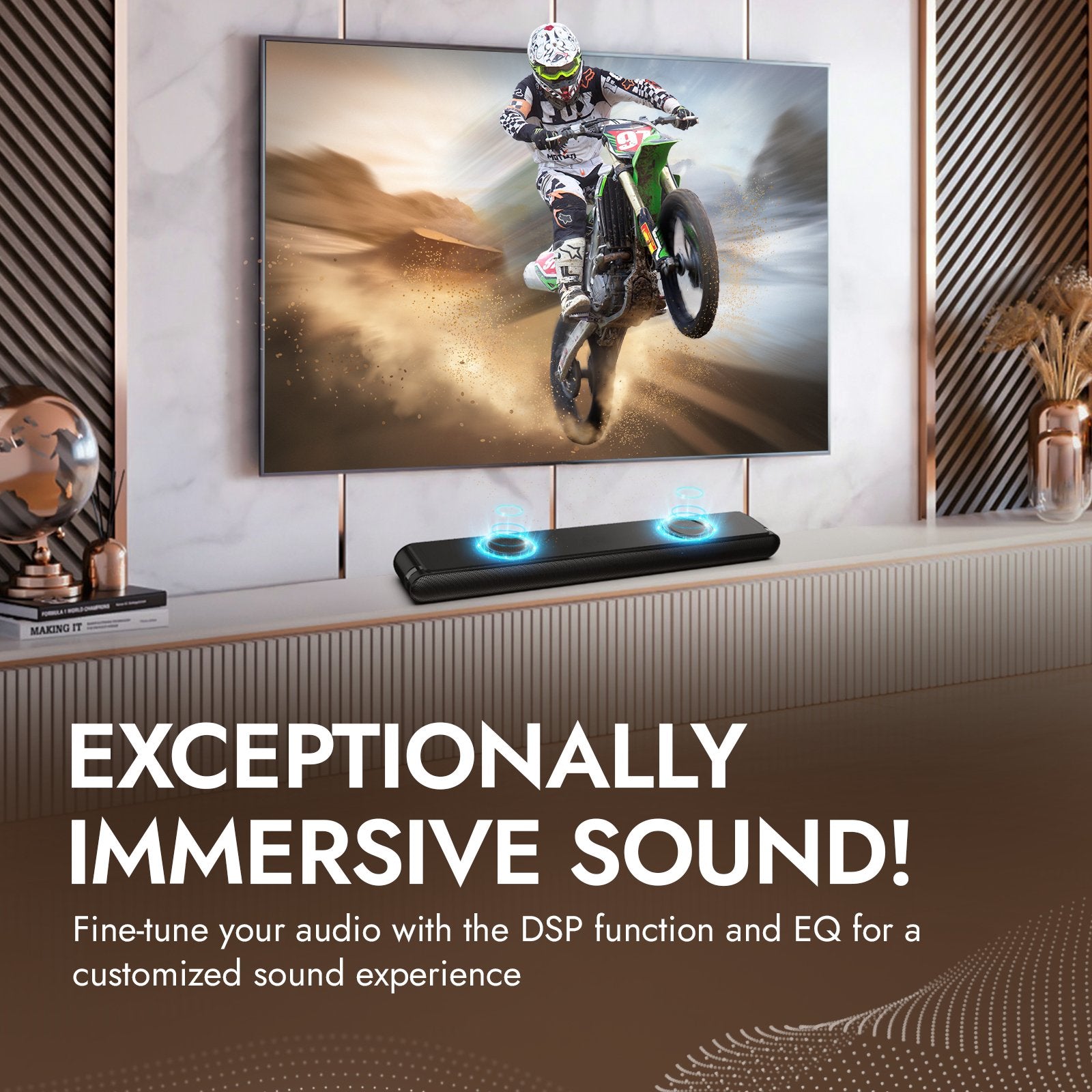 Dolphin SNB-1100S All-In-One Soundbar with Subwoofer, Loud with Deep Bass - Top ElectrosSpeakersSNB-1100S810059431461