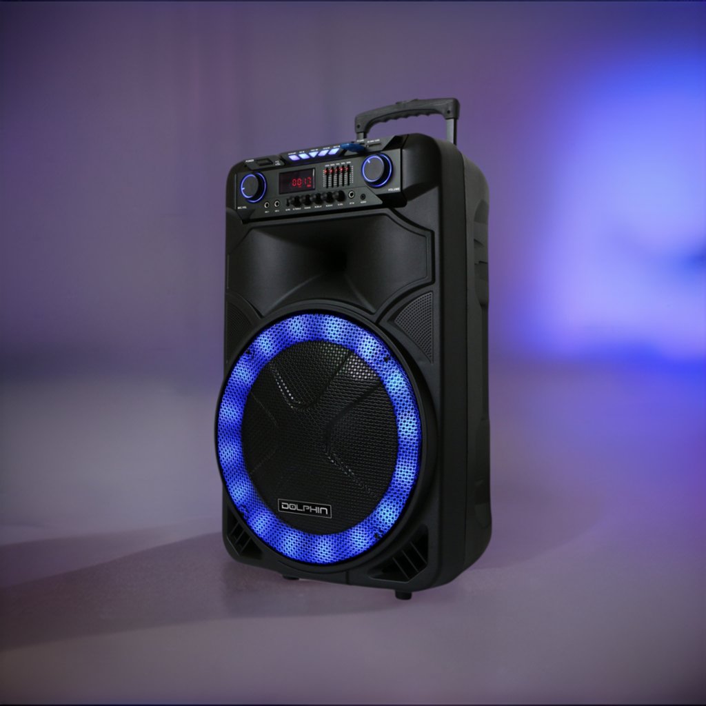 Dolphin SP-1500RBT 15" Rechargeable Bluetooth Party Speaker - Top ElectrosSpeakersSP-1500RBT850006218134