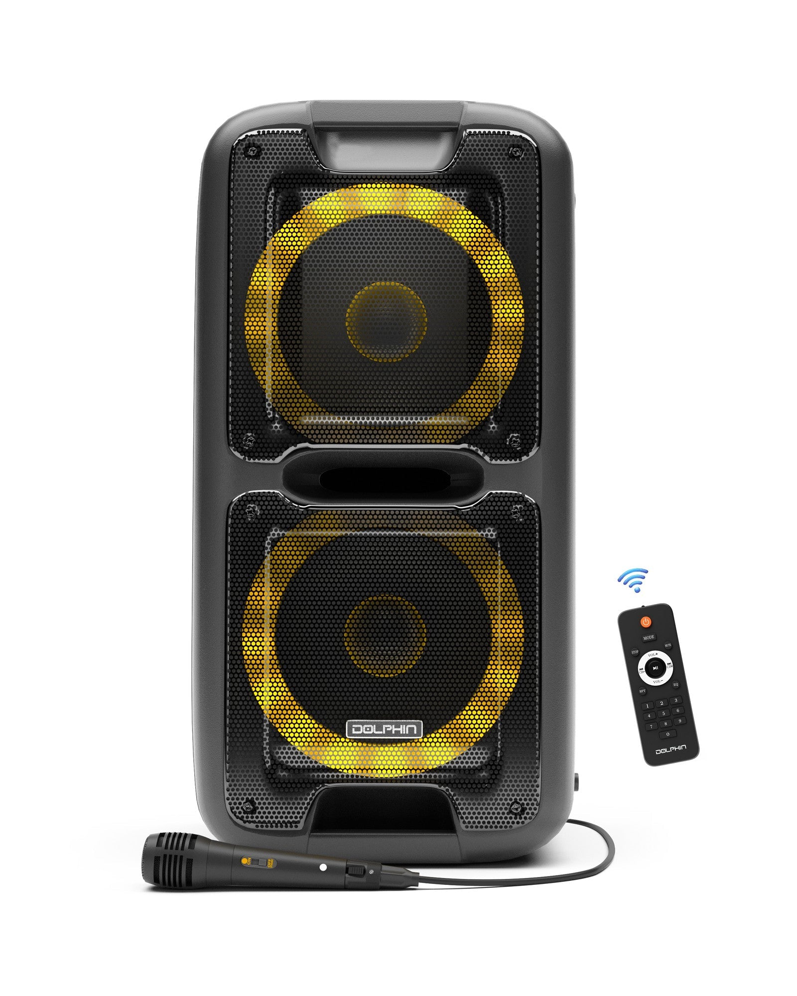 Dolphin SP-2100RBT Portable Bluetooth Speaker on Wheels with Sound Activated Light Show - Top ElectrosSpeakersSP-2100RBT850006218561
