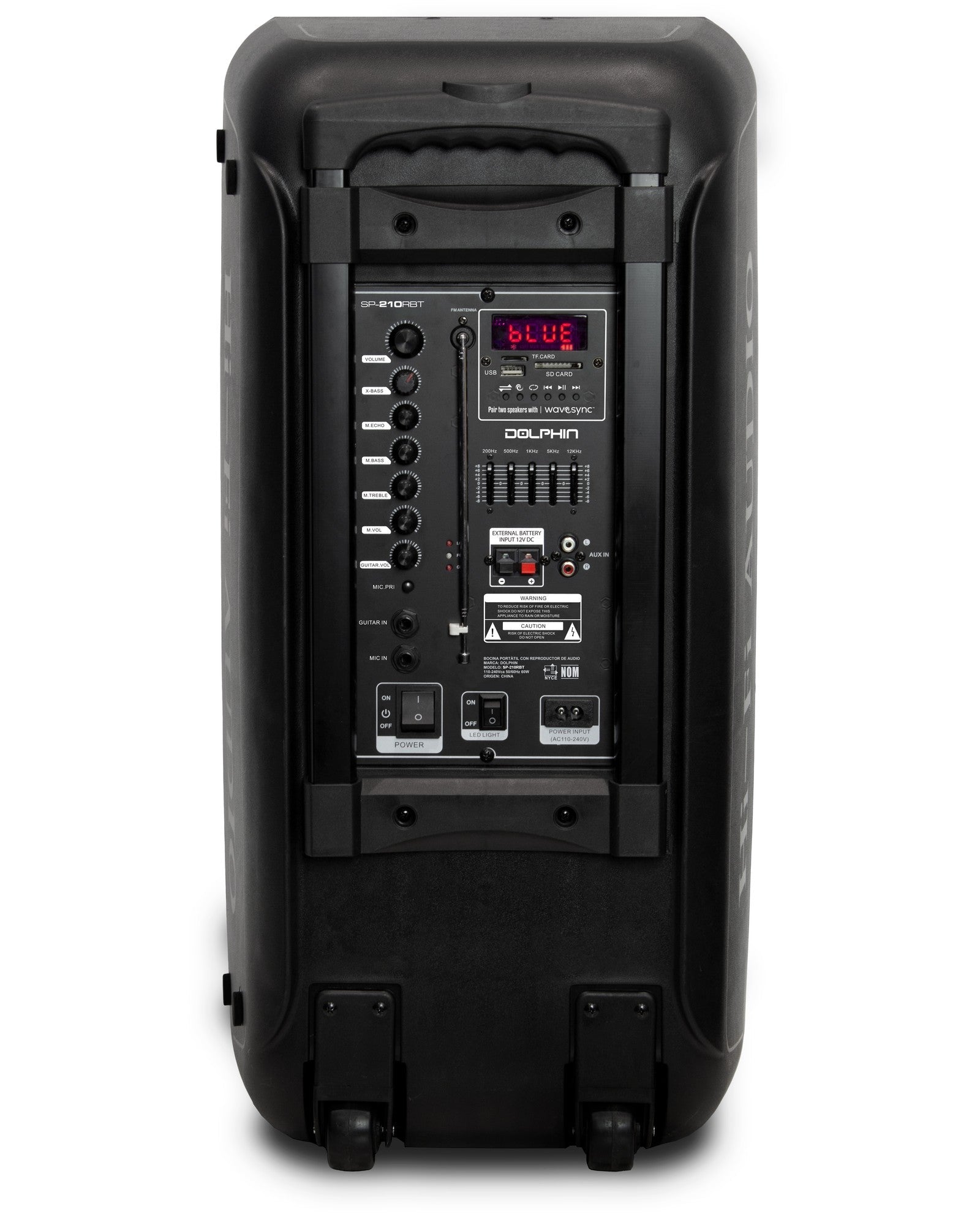 Dolphin SP-210RBT Party Speaker Wireless Bluetooth w/Wheels for Parties, Karaoke, DJ Speakers, Long Battery Life - Top ElectrosSpeakersSP-210RBT682055446769