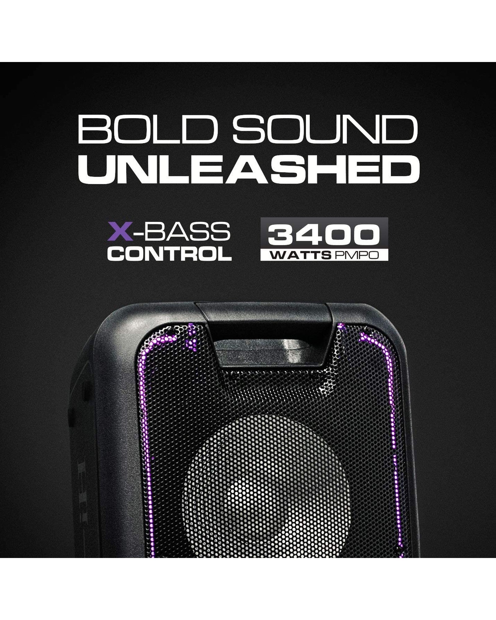 Dolphin SP-210RBT Party Speaker Wireless Bluetooth w/Wheels for Parties, Karaoke, DJ Speakers, Long Battery Life - Top ElectrosSpeakersSP-210RBT682055446769