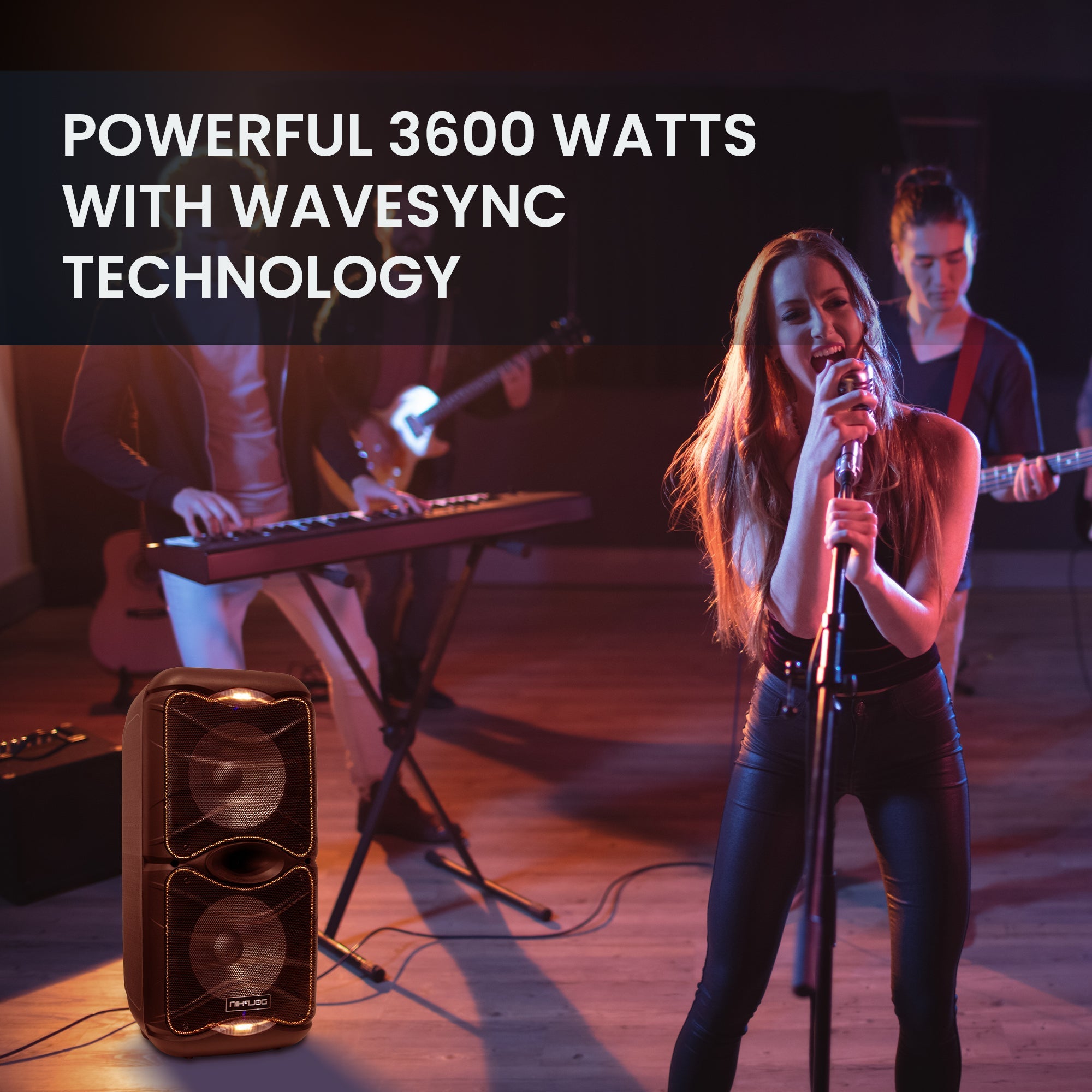 Dolphin SP-212RBT Portable Bluetooth Party Speaker with Lights and PA System with Expandable Battery - Top ElectrosSpeakersSP-212RBT682055446981
