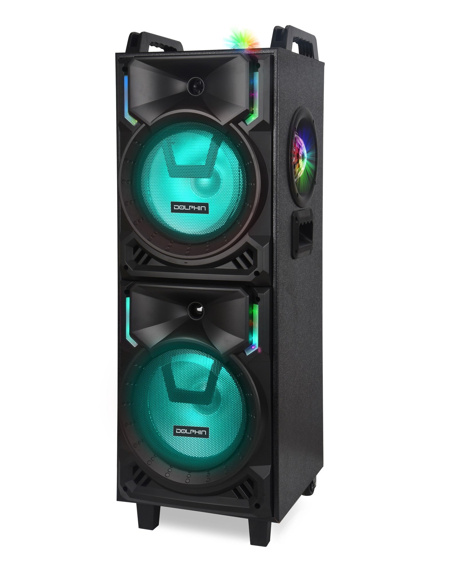 Dolphin SP-230BT Dual 10" Active Party Speaker with Disco Lights - Top ElectrosSpeakersSP-230BT810059430655