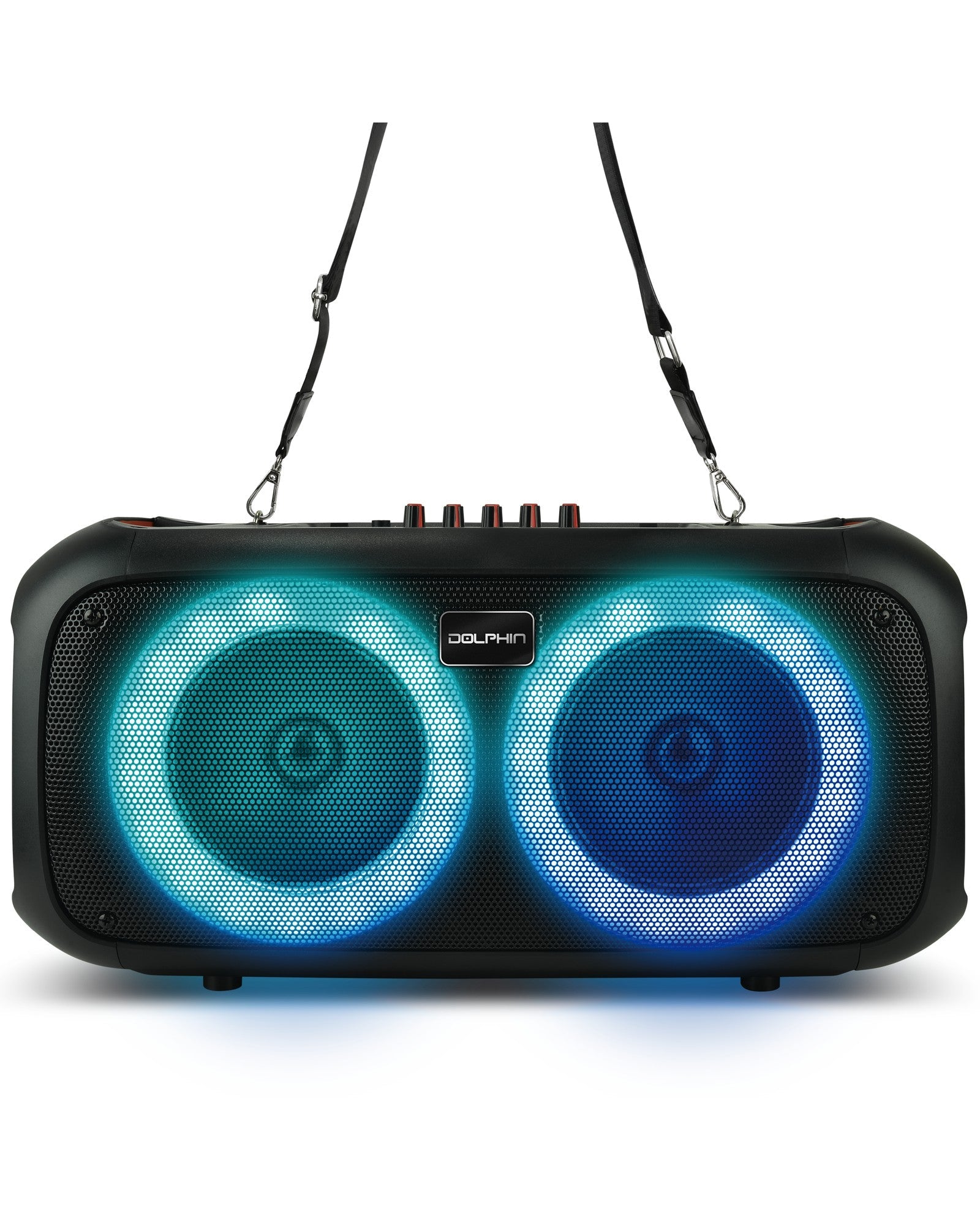 Dolphin SP-2600RBT Dual 6.5" Party Speaker with Shoulder Strap - Top ElectrosSpeakersSP-2600RBT810059430747