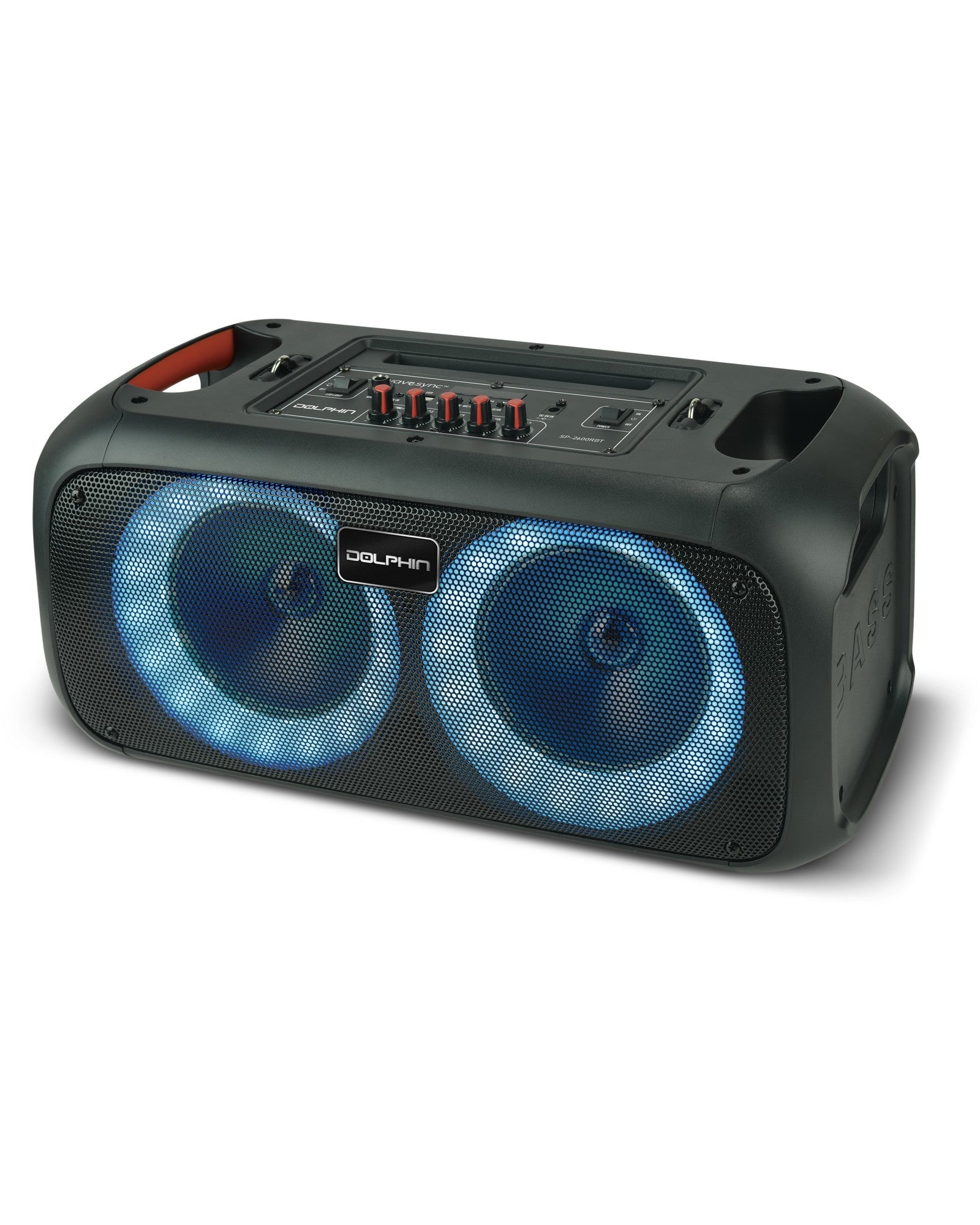 Dolphin SP-2600RBT Dual 6.5" Party Speaker with Shoulder Strap - Top ElectrosSpeakersSP-2600RBT810059430747