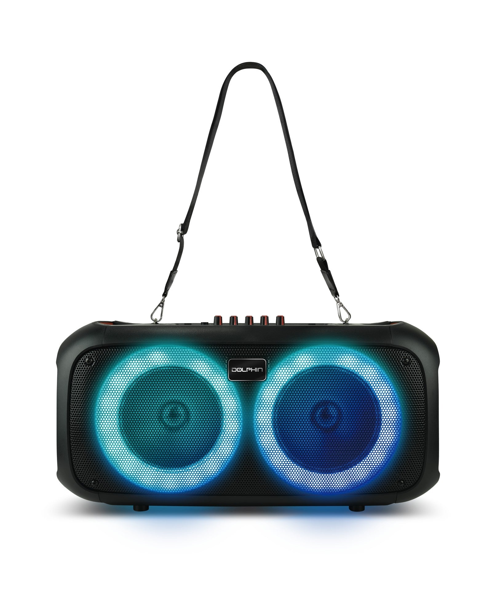 Dolphin SP-2600RBT Dual 6.5" Party Speaker with Shoulder Strap - Top ElectrosSpeakersSP-2600RBT810059430747