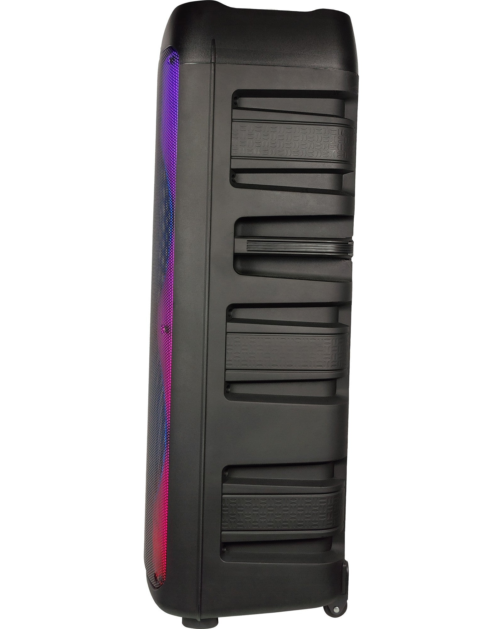 Dolphin SPF-1212R Powerful Sound & BASS 5100W | Portable Rechargeable Big Party Speaker | Dual 12", 3X 1 Tweeters | LED Party Lights, Handles and Wheels, Includes 2X Mic & Remote Control - Top ElectrosSpeakersSPF-1212R810059431263