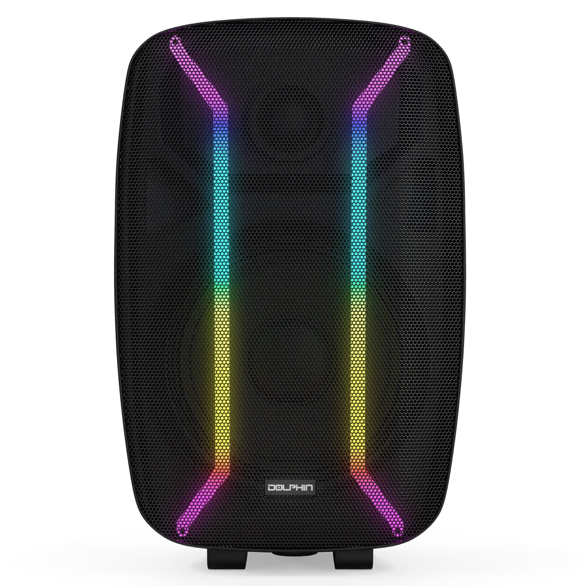 Dolphin SPX-2115R 15" Bluetooth Party Speaker Professional Audio System w/Trolley Handle, XLR, Mic & Guitar Inputs | Loud & DEEP BASS - Top ElectrosSpeakersSPX-2115R810059431966