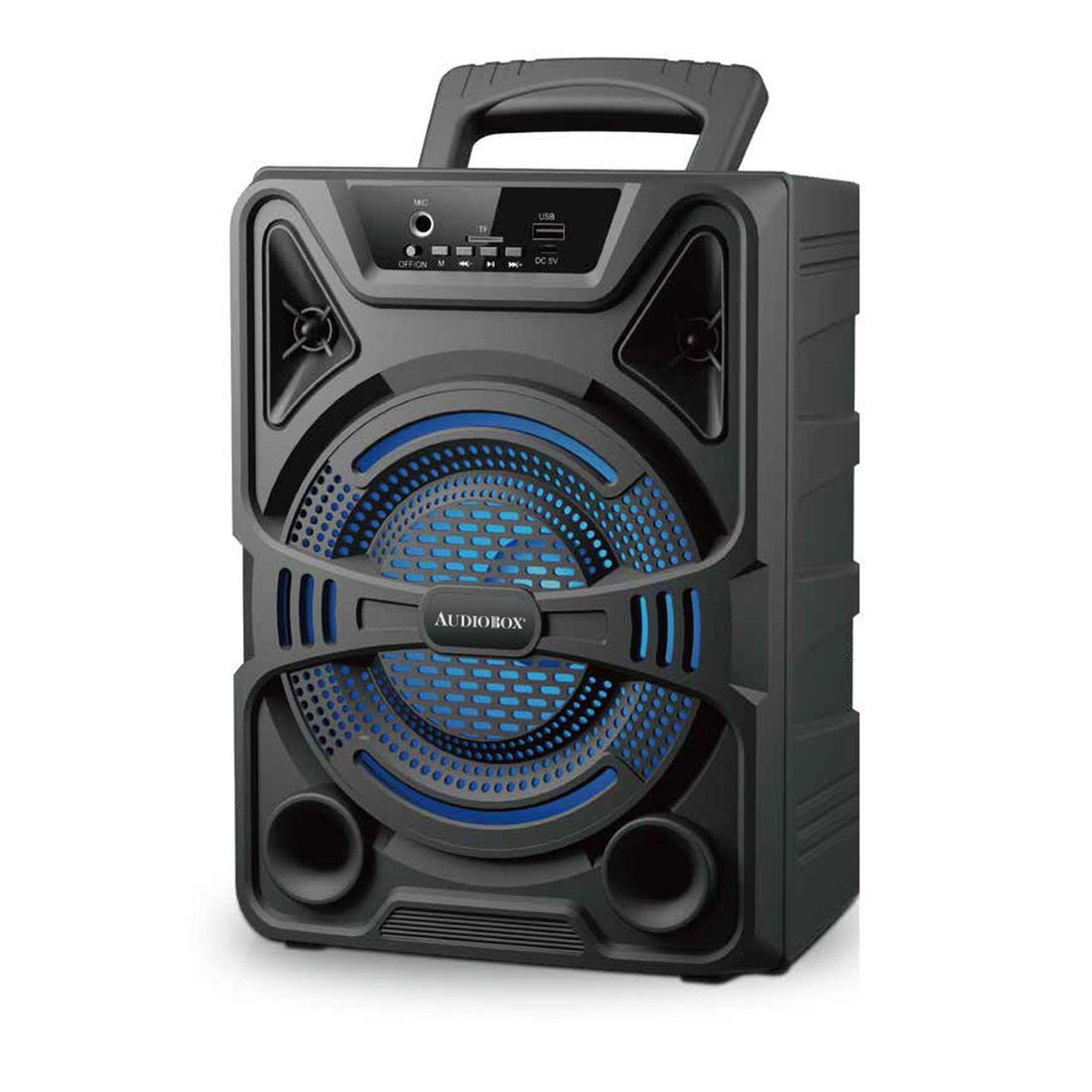 ABX-808R Single 8&quot; PA Speaker with Microphone and Dynamic Lighting - Portable Sound Powerhouse - Top ElectrosSpeakersABX-808R810059430600