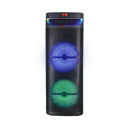 Audiobox ABX-2010R Dual 10” Portable Karaoke Party Speaker with LED Light Show and Wired Microphone - Bluetooth, USB, TF Card, FM Radio - Top ElectrosKaraoke SpeakerABX-2010R810059432017
