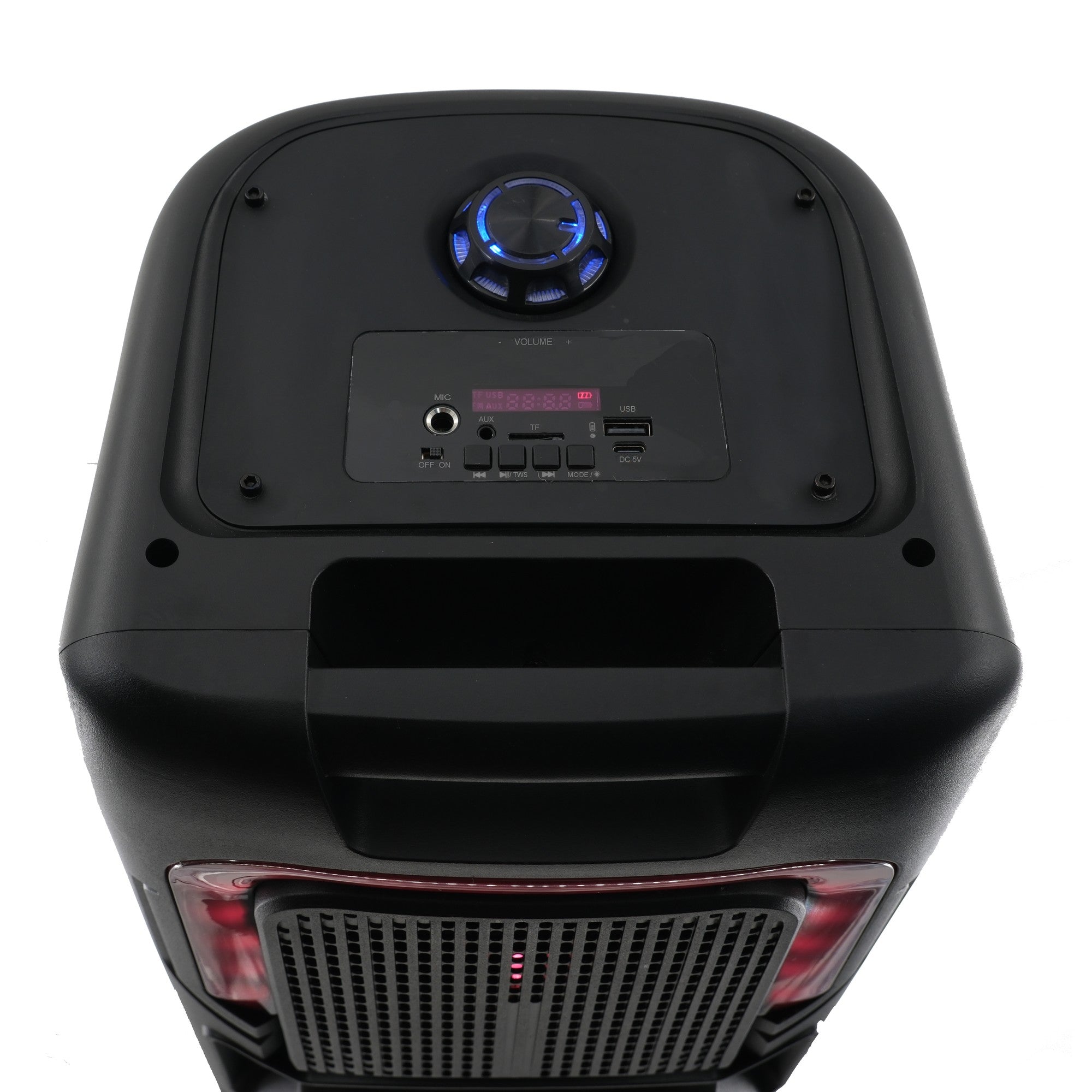 AudioBox ABX - 2085R Rechargeable Bluetooth Party Speaker with Mic, Dual 8&quot; Woofers, WaveSync, USB/TF/FM/AUX, Type - C Charging, Portable for Indoor &amp; Outdoor Use - Top ElectrosParty SpeakersABX - 2085R810059432758