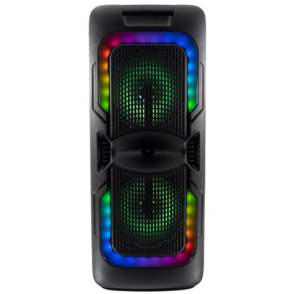 AudioBox ABX - 2085R Rechargeable Bluetooth Party Speaker with Mic, Dual 8&quot; Woofers, WaveSync, USB/TF/FM/AUX, Type - C Charging, Portable for Indoor &amp; Outdoor Use - Top ElectrosParty SpeakersABX - 2085R810059432758