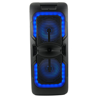 AudioBox ABX - 2085R Rechargeable Bluetooth Party Speaker with Mic, Dual 8&quot; Woofers, WaveSync, USB/TF/FM/AUX, Type - C Charging, Portable for Indoor &amp; Outdoor Use - Top ElectrosParty SpeakersABX - 2085R810059432758