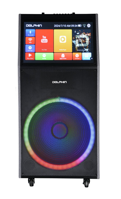 Dolphin KB - 18R All - In - One Karaoke Sound System with 18.5” Touchscreen and 80W RMS Power - Top ElectrosKaraoke SpeakerKB - 18R810059432598