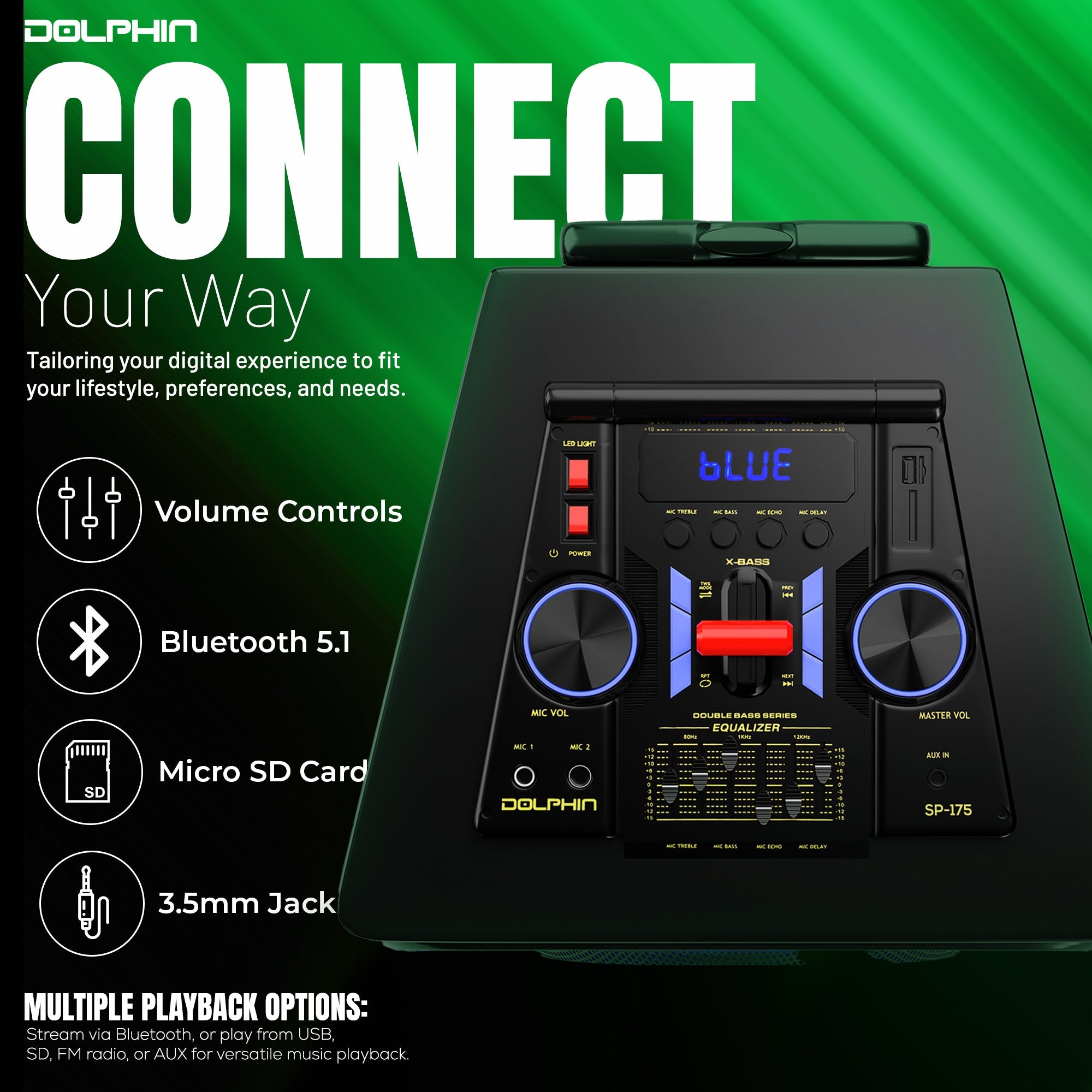 Dolphin SP - 175 Dual 15” Professional Speaker Ground Shaker - Top ElectrosSpeakersSP - 175810059431478