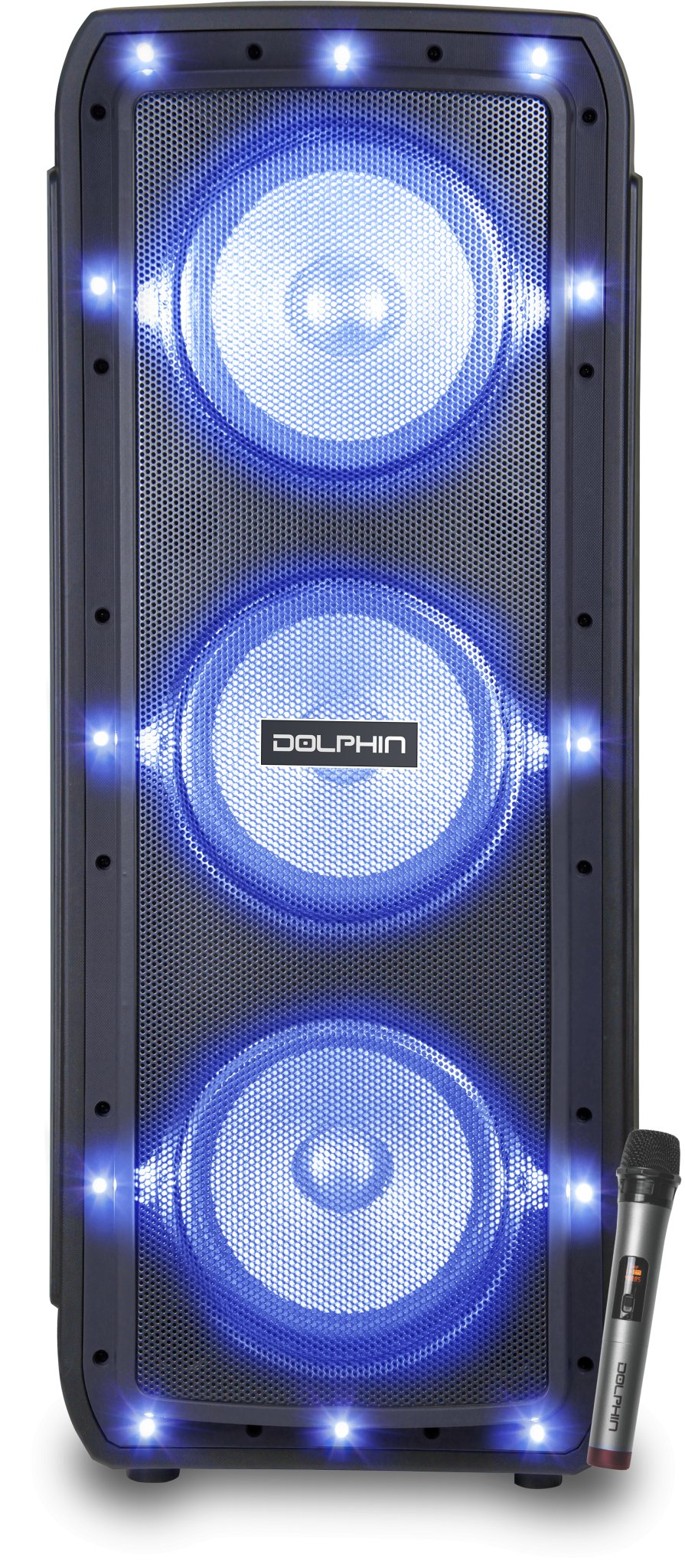 Dolphin SP - 310RBT Triple 10” Rechargeable LOUD DEEP BASS Party Speaker - Top ElectrosSpeakersSP - 310RBT BLACK810059431515