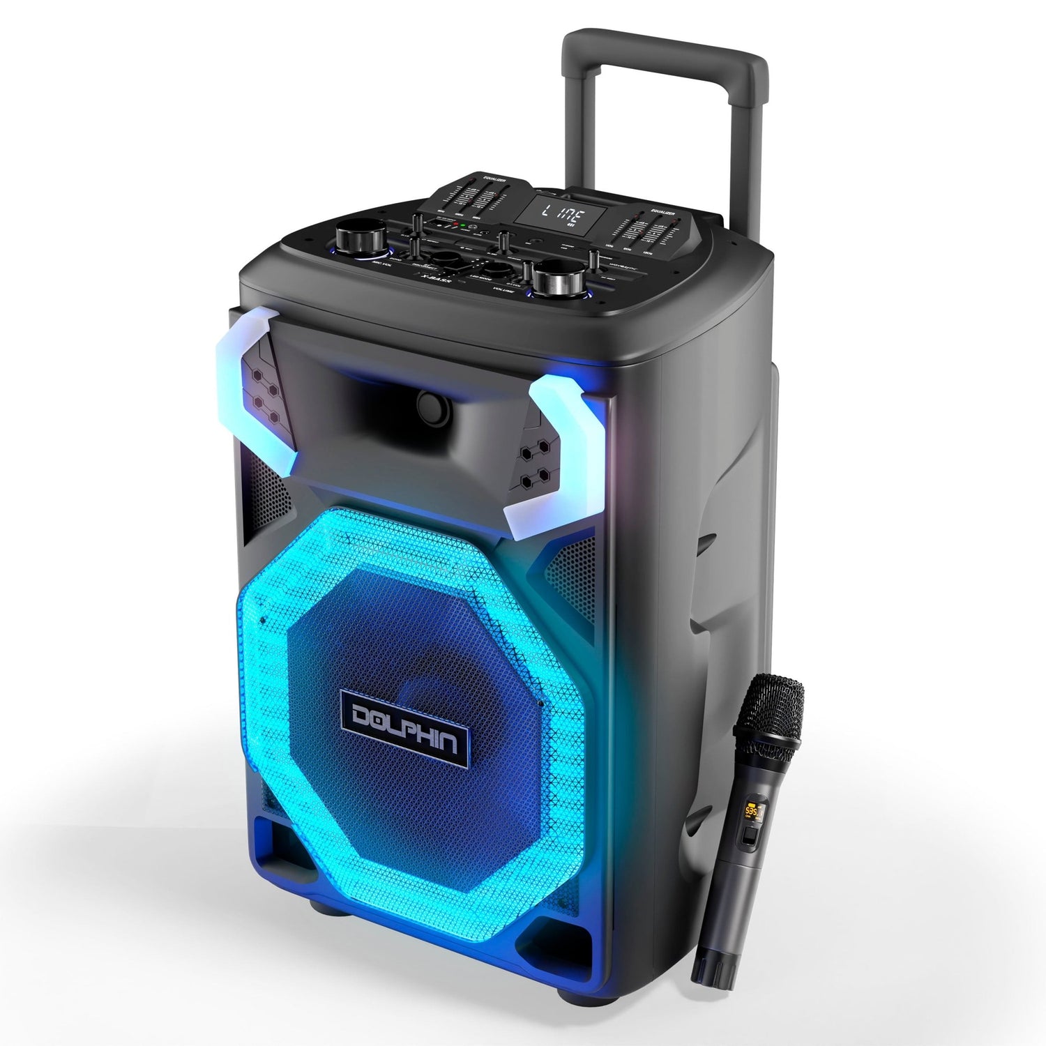 Dolphin SP-3112RBT 40W 12” Portable Bluetooth Speaker with LED