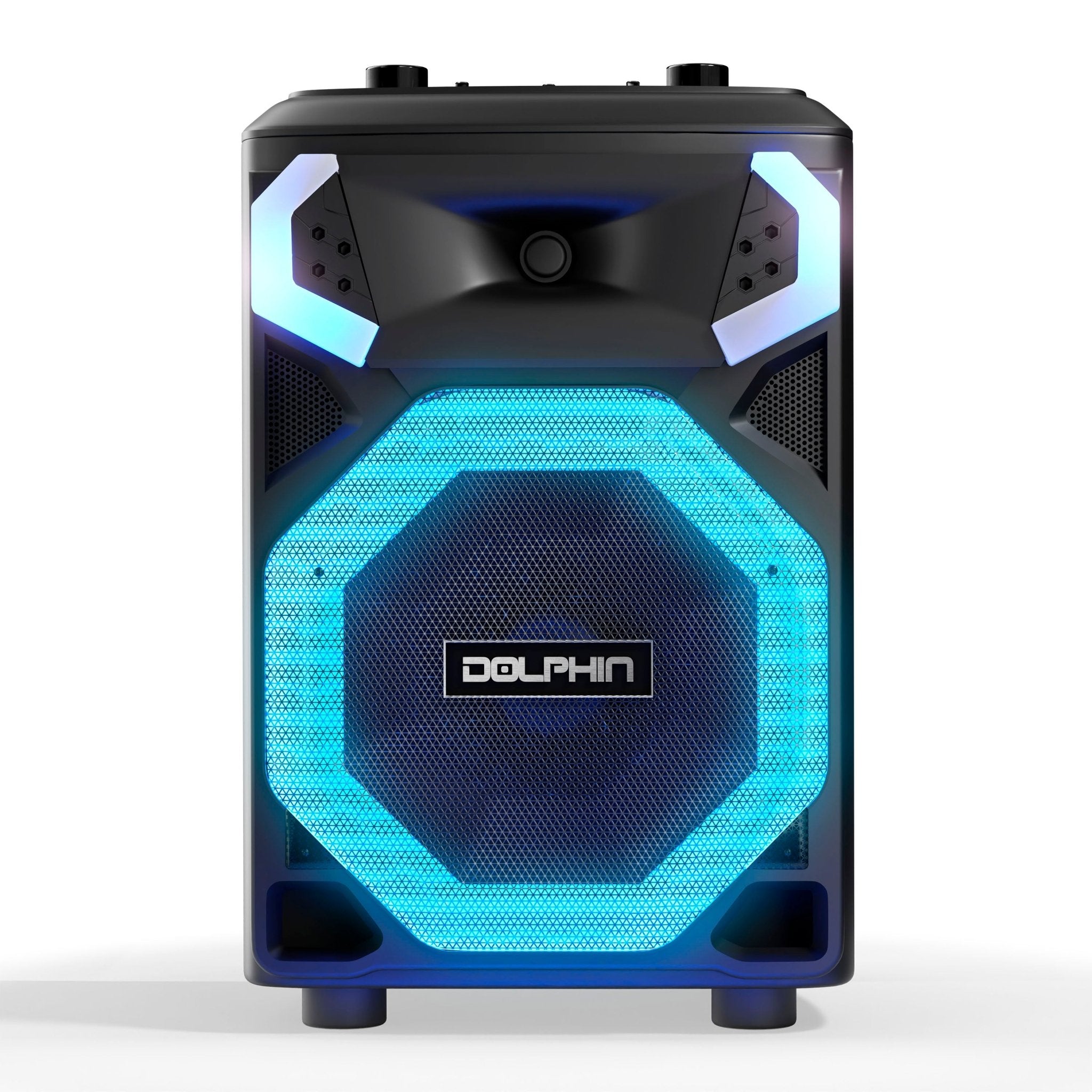 Dolphin SP - 3112RBT 40W 12” Portable Bluetooth Speaker with LED Lights and X - BASS - Top ElectrosSpeakersSP - 3112RBT810059432635