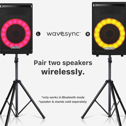 Dolphin SP - 807RBT – 8” Bluetooth Party Speaker, X - BASS, WaveSync, 7 - Color LED Lights, Wired Mic &amp; Remote, Portable with Rechargeable Battery - Top ElectrosSpeakersSP - 807RBT850006218554
