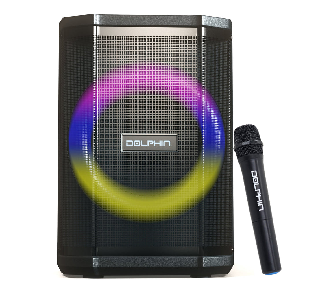 Dolphin SP-880RBT Rechargeable 8" Party Speaker with Tiltable Design and LED Lights - Top ElectrosSpeakersSP-880RBT810059431430