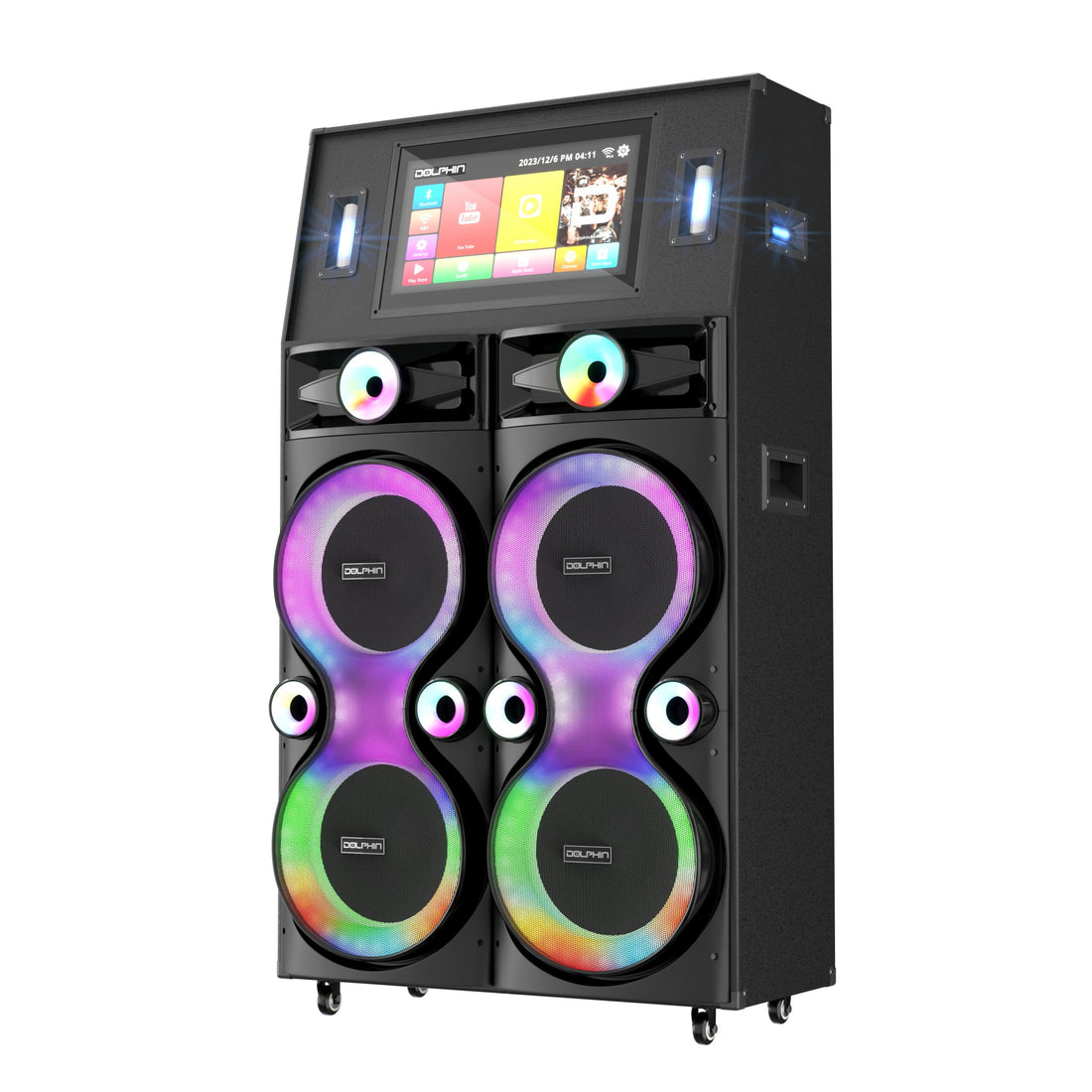 Dolphin XL - 4120 Professional Karaoke Machine with 4x 12&quot; Speakers, Touchscreen, Smart Tablet - Top ElectrosKaraoke SystemXL - 4120810059431805