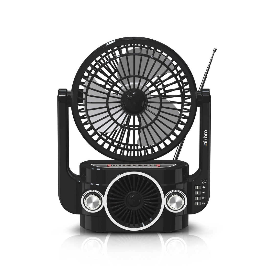 Portable Fan &amp; Bluetooth Speaker – With AM/FM/SW Radio &amp; MP3 Player! - Top ElectrosFanRXF - 40