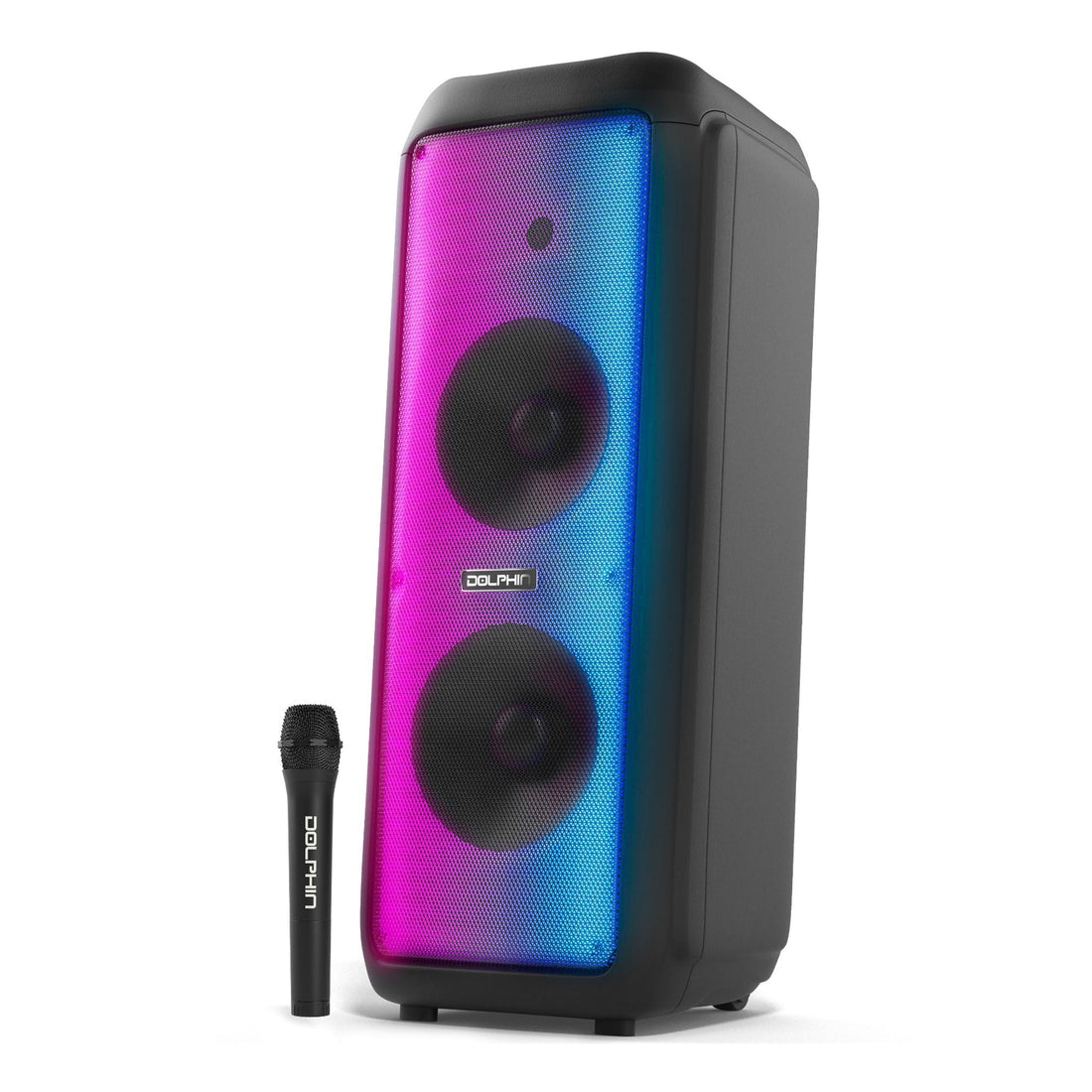 Premium Dual 10” Party Speaker – 3700W, Deep Bass, TWS, Karaoke Ready, Full Panel LED, Wireless Mic, Bluetooth & Wheels - Top ElectrosSpeakersSP - 1070RBT810059431560